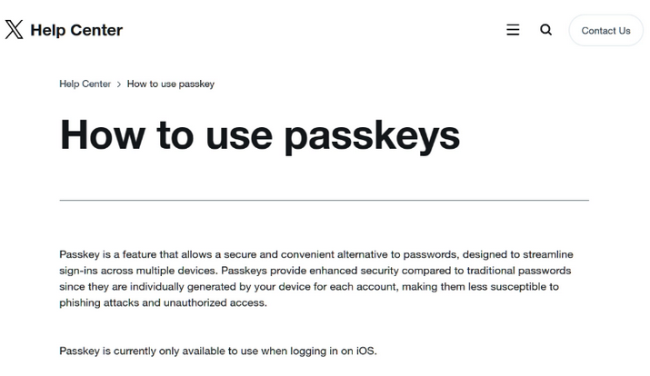 高石碑镇苹果维修店铺分享iOS用户如何通过通行密钥(Passkey)登录 